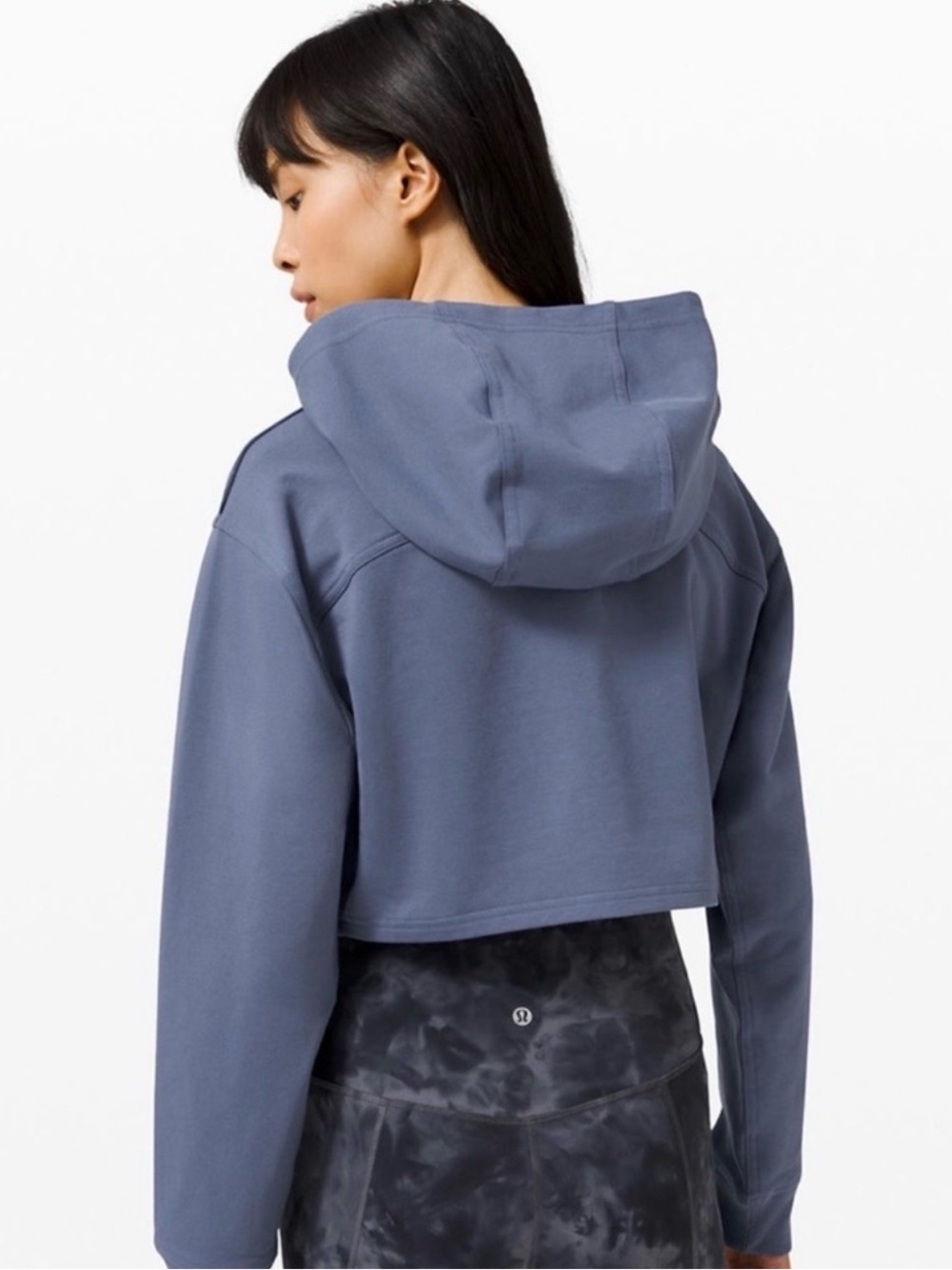 lululemon athletica all yours Cropped Hoodie in Slate Blue - Picture 2 of 6